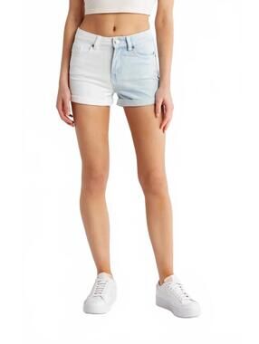 Flying Angel Color Split Denim Shorts White Light Wash NWT Size 5/27